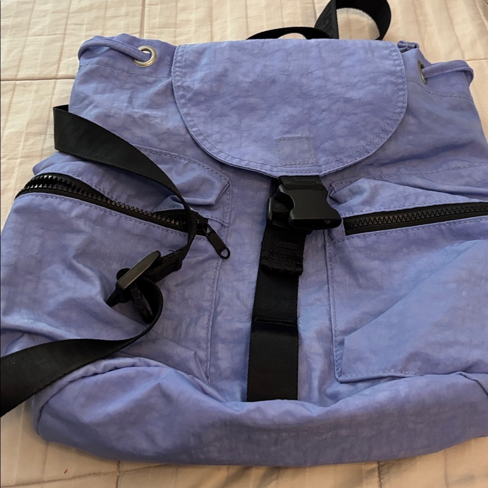 Nylon sports backpack in indigo